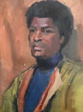 PATRICIA LEGRANDE PAINTING WIFE OF SERGEI BONGART PORTRAIT BLACK MAN MEN LISTED