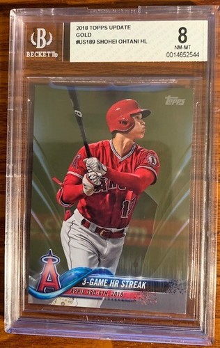 Hot 2018 Topps Update Gold #US189 Shohei Ohtani HL BGS 8 #0014652544