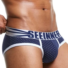 ZONBAILON Men's Underwear Cotton Polka Dot Briefs Comfortable and Breathable