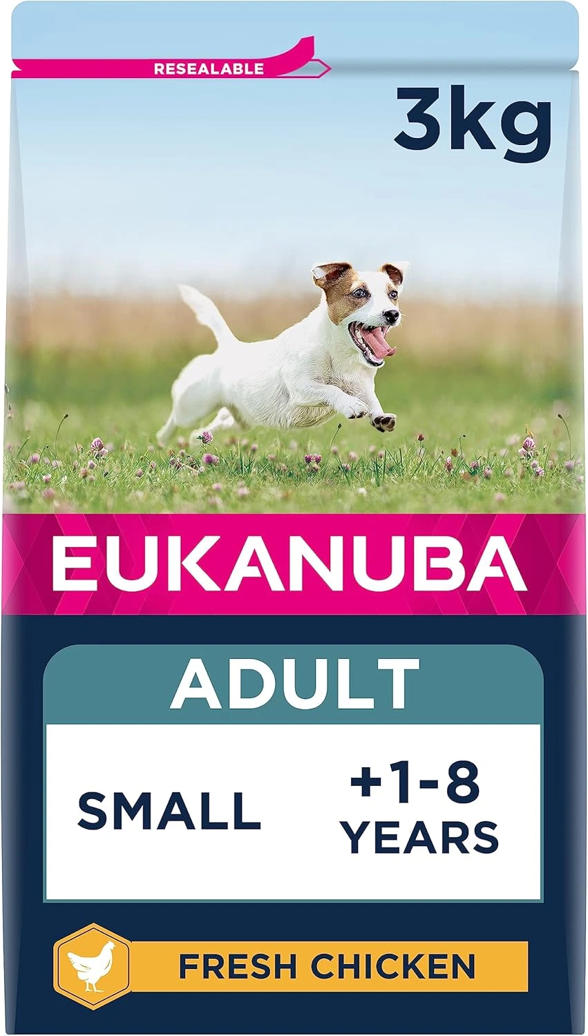 Eukanuba Dry Dog Food for Adult Small Breeds with Chicken 3kg – High Protein