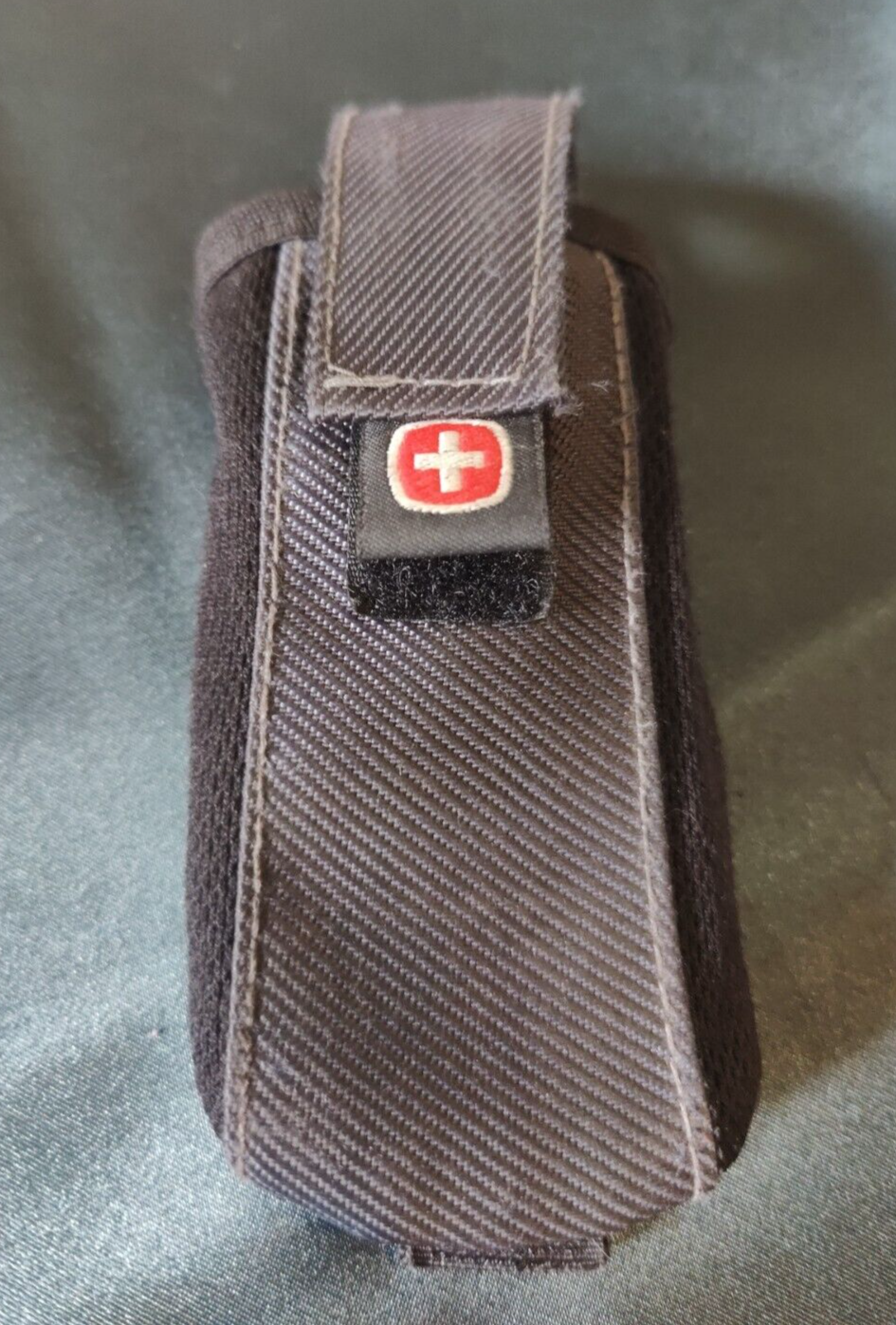 Vintage Black and Gray Swiss Army Knife Belt Pouch Sheath