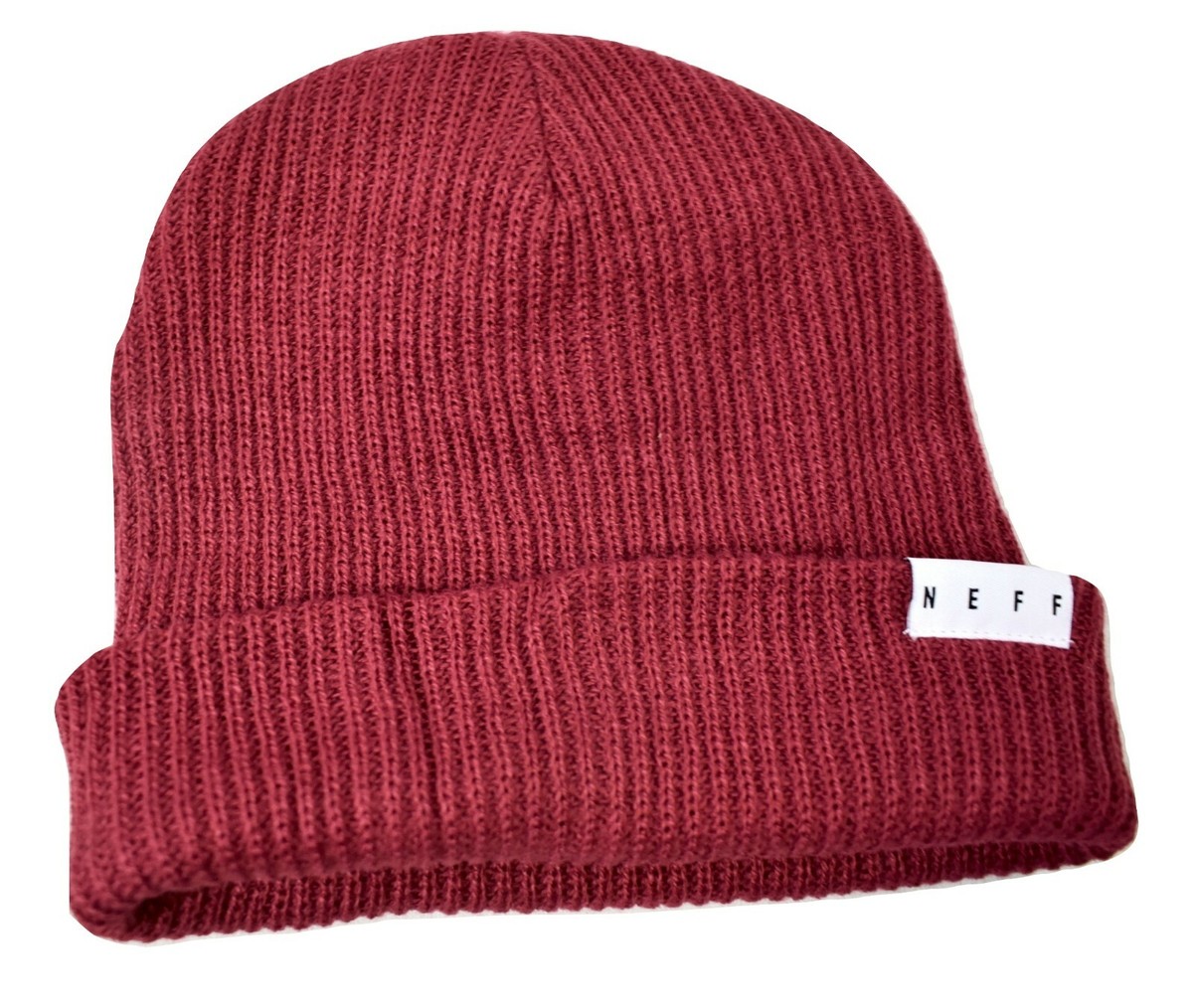 NEFF Unisex Mens Womens Maroon Fold Beanie Knit Hat NWT NF00041