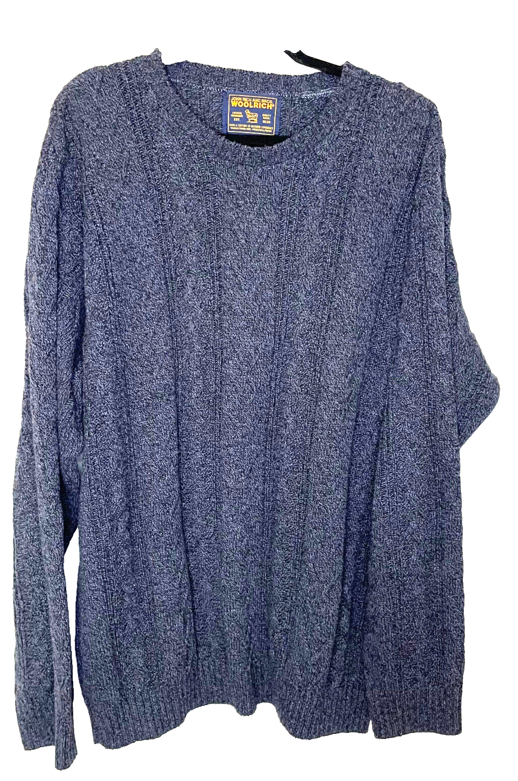 VTG Woolrich John Rich And Bros. Navy  Crew Neck Sweater Men Size Long XL