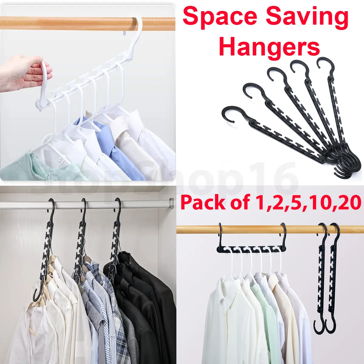 Space Saving Hangers Multi Function Closet Clothes Organizer Magic