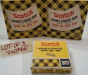 Vintage Box Scotch Brand Double Coated Tape No. 665  Movie Prop 1970's - 1980's