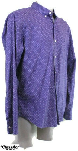 Bonobos Shirt Mens Blue Polka Dot Button Up Slim Fit Cotton Sz XL - 第 1/5 張圖片