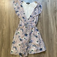 Lulu's La Vie Lavender Floral Print Wrap Dress Size XS