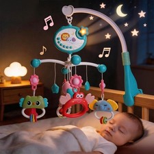 Musical Baby Crib Mobile with Lights Music Projection for Infants Remote Control