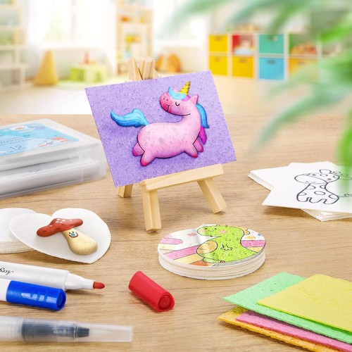 Magic Puffy Paint 58Pcs Magic Foam Texture Painting Kit 3D Drawing DIY Art Set - Picture 8 of 9