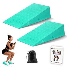 Squat Wedge Block with Guide for Heel Elevated Squat Weightlifting Slant Boar...