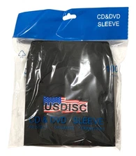 USDISC Paper Sleeves 100g Window, Flap (Black) Lot