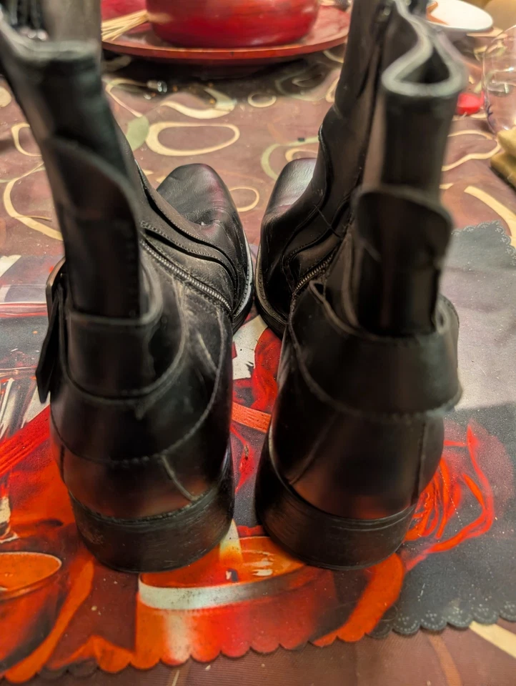 Botas de motociclista masculinas Rock & Republic com fivela preta tamanho 10 MED - Imagem 4 de 4