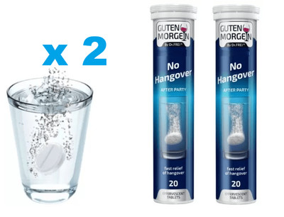 Good Morning After Party Recovery Support No HATER 2 x 20 Brausetabs