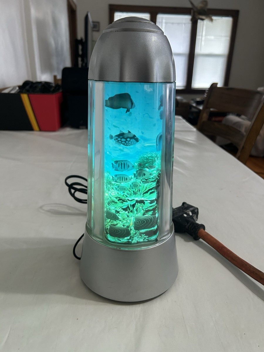 VTG 1990's DOLPHIN MOTION LAMP Night Light Rotating Fish/Ocean