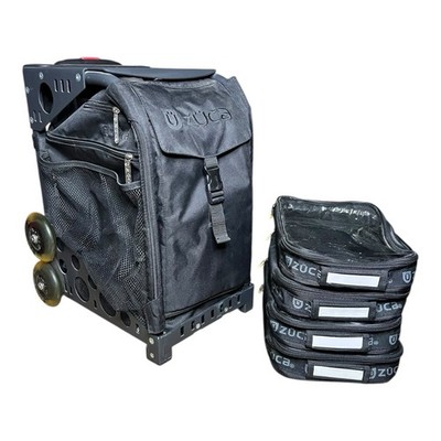 Zuca Stealth Black Sport Insert Non Flashing Wheels w/ Sport Frame & 4 Pouches