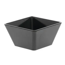 HUBERT® Serving Bowl Square Black Melamine 5" L x 5" W