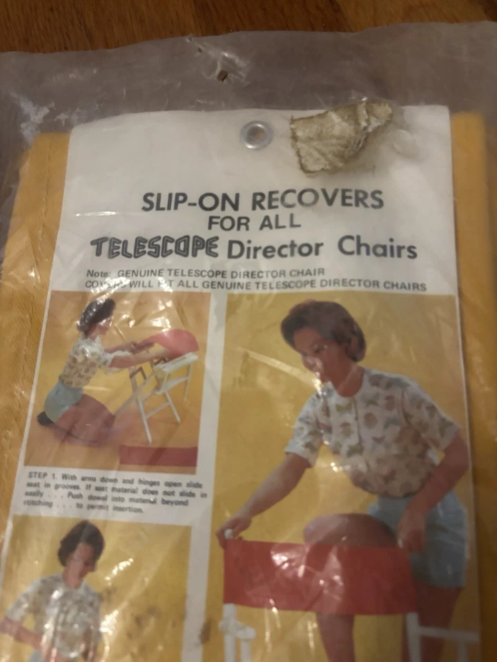 Telescope Director Chair Seat And Back Covers 304 Yellow Heavy Weight Canvas NEW - Image 2 of 4