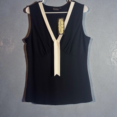 Voodoo Vixen Women Sleeveless Blouse Black Size X-Large NWT