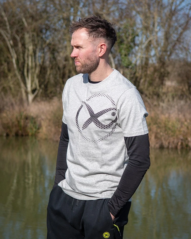 Matrix Large Mesh Logo T-Shirt Marl Grey Fishing Clothing Shirts ALL SIZES
Opens in a new window or
