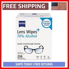 Pre-Moistened Lens Cleaning Wipes - 250 Count for Streak-Free Clarity