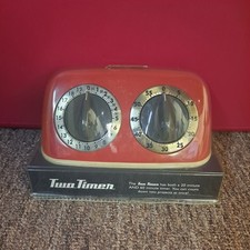 Amco Sliver Two Timer Retro Dual-time Manual Kitchen Timer New In Box Sealed