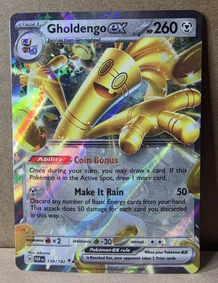 Gholdengo ex - Double Rare SV04: Paradox Rift 139/182 NM