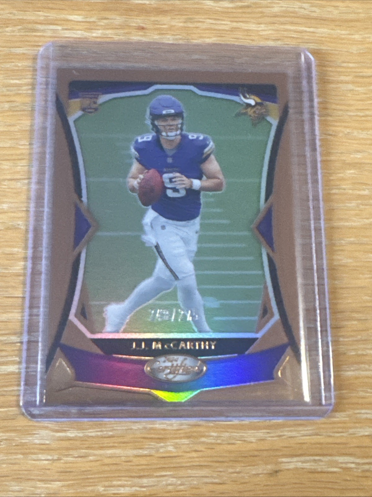 2024 Panini Certified - Rookies J.J. McCarthy #108 Mirror Bronze /275 (RC)