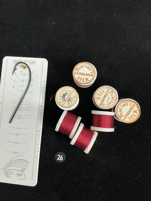 VINTAGE Pearsall's Gossamer  Silk  Fly Rod Wrap #14 Claret