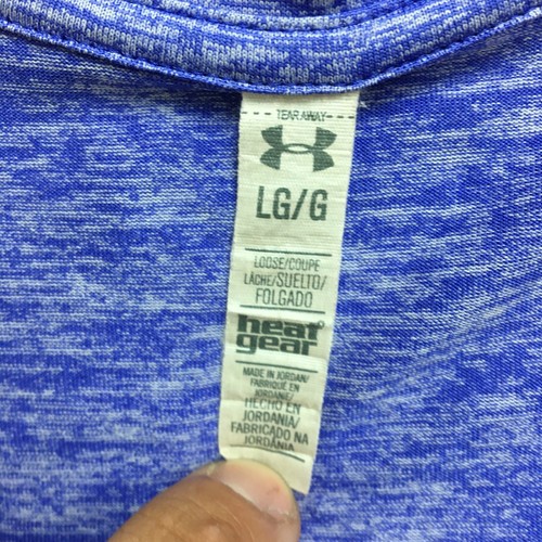 Under Armour Top Shirt Large Adult Purple Loose Heatgear V Neck Tee Womens L - Picture 4 of 10