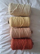 Real Wool Yarn Cone Soft Colours 1kg Tufting Knitting