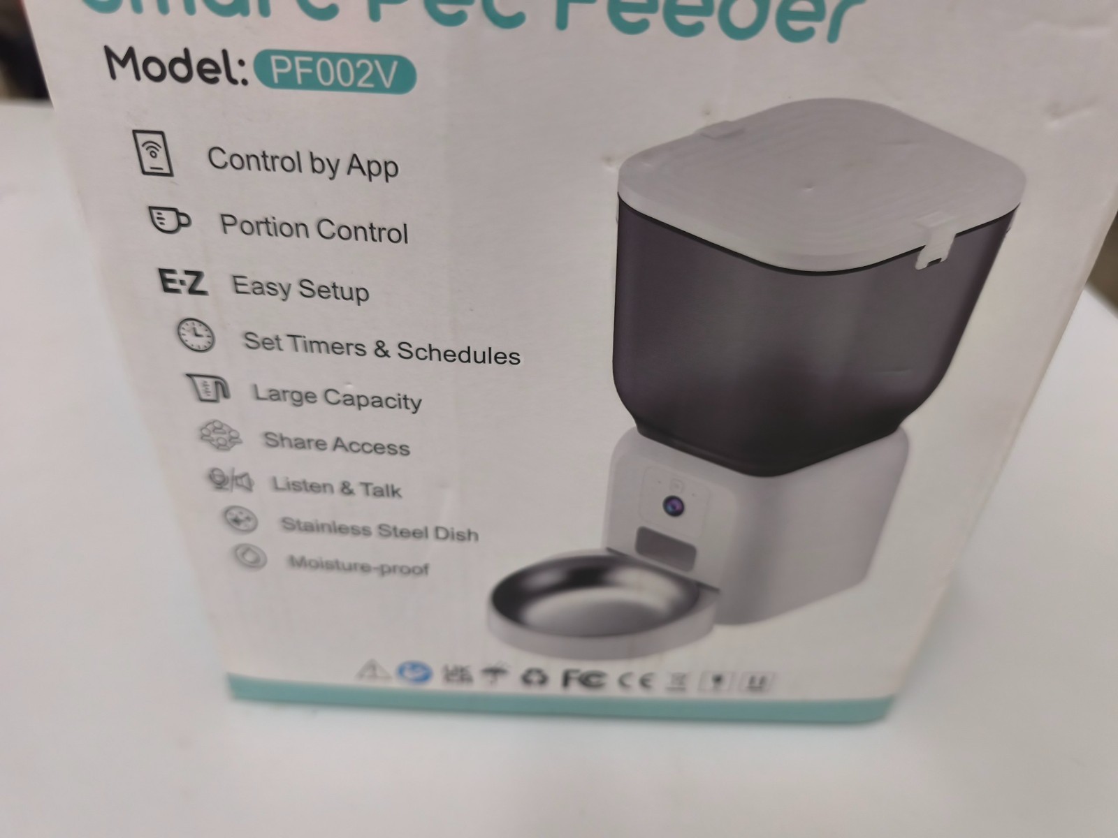 Distributore Automatico di Cibo Smart per Cani e Gatti Olfjurk (Modello PF002V)