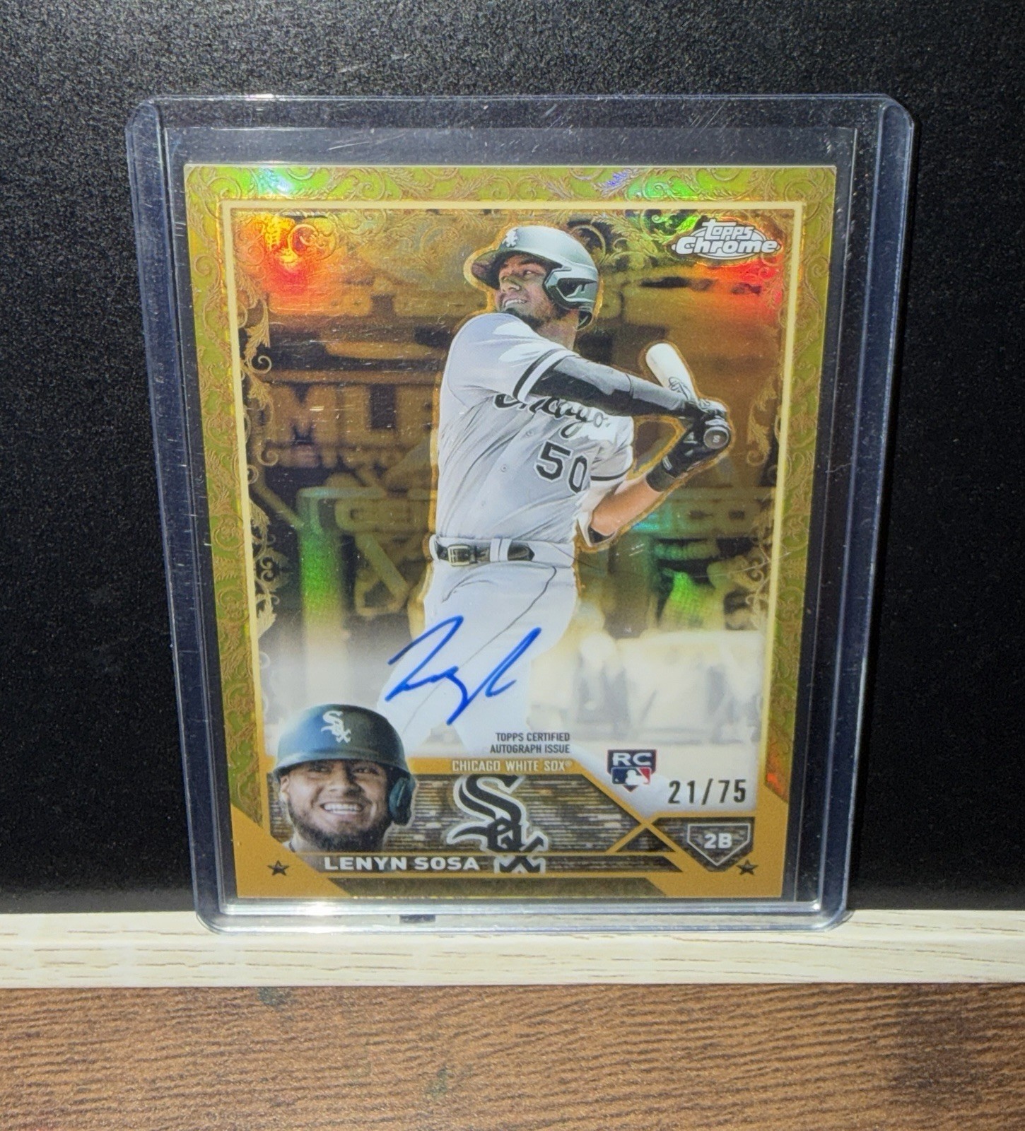 2023 Topps Gilded - Gold Etch Auto Lenyn Sosa #CGA-LS Yellow /75 (AU, RC)