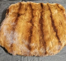 Victorian Mink Fur Handwarmer Muff Vtg Wrist Strap Gussets Cloth Pocket Large