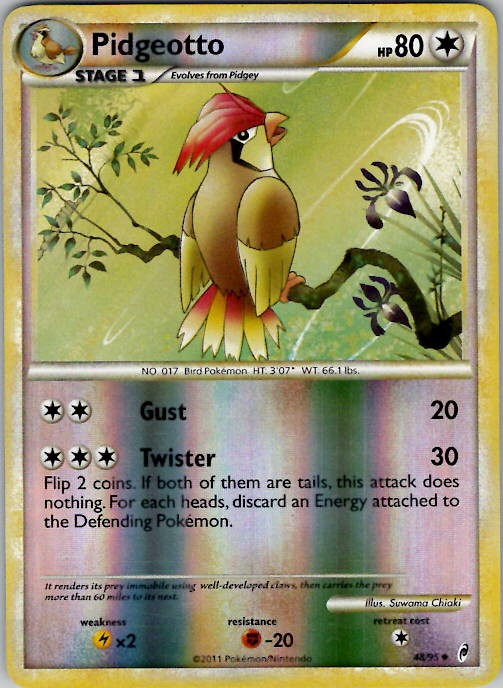Pidgeotto Call of Legends 48/95 Reverse Holo NM