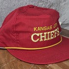 Vintage 80s 90s Kansas City Chiefs Rope Snapback Hat Red AJD NFL Cap Deadstock  — photo 2