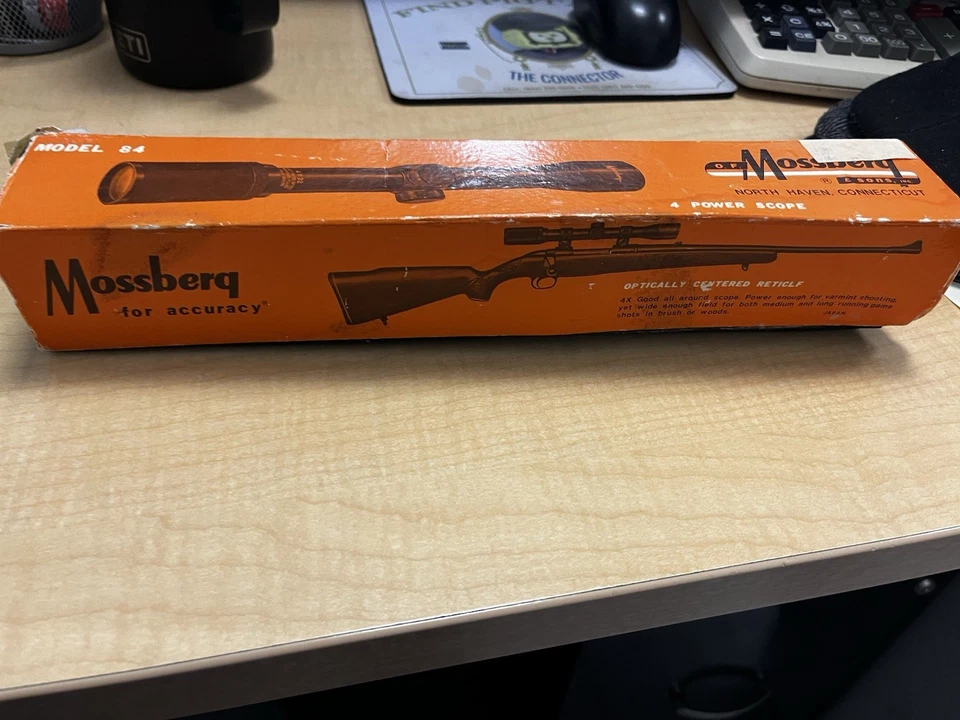 Mira telescópica eléctrica vintage MOSSBERG modelo 84 4 solo caja Foto 2 de 4