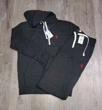 Men's Polo Ralph Lauren Sweatsuit Set Size Large Black New