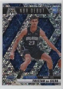 2024 Panini Mosaic NBA Debut Fast Break Silver Prizm Tristan da Silva Rookie RC