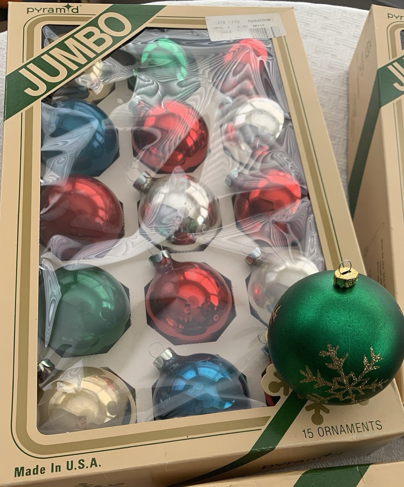 Lot of Vintage 50s 60s Glass Ornaments Pyramid, Rauch, Visions By Holly, & More