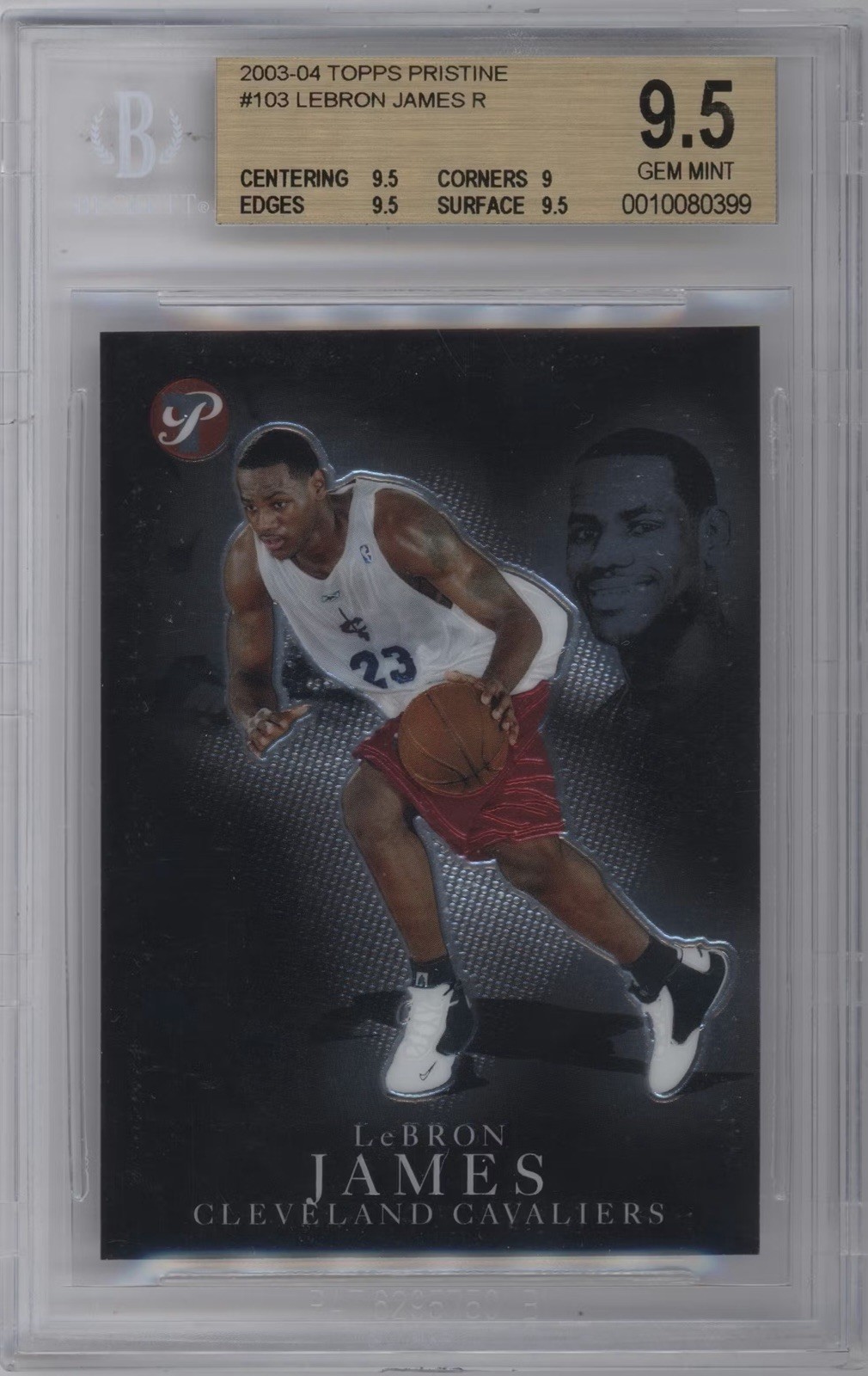 2003 Topps Pristine #103 - LeBron James 225/499 (RC) ROOKIE BGS 9.5 GEM MINT