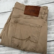 34 Heritage Pants Mens 34x30(34tag)  Tan Courage Straight Khaki 5 Pocket Chinos