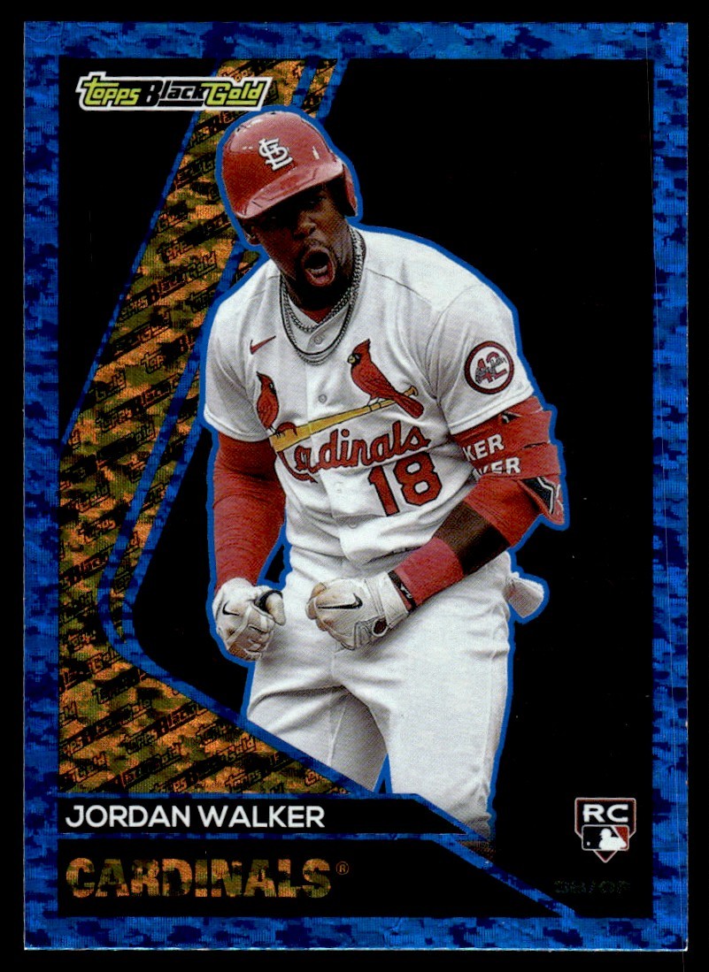 2023 Topps Update Black Gold Blue Jordan Walker Rookie St. Louis Cardinals