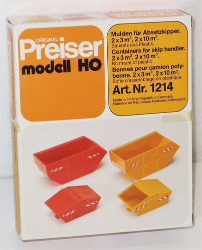 Preiser H0 1214 huecos para volquete - EXCELENTE + EMBALAJE ORIGINAL | Condition: Usado