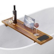 Bathtub Tray, Acacia Bath Tray for Tub, 34.6''x9'' Wooden Bathtub Caddy Tray ...