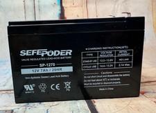 SEFEPODER 12V 7Ah Rechargeable Sealed Lead Acid Battery F2 Terminals
