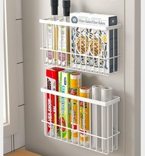 2 Piece Kitchen Cabinet Door Storage ,Adhesive Wall Mounted Storage Boxes,War...