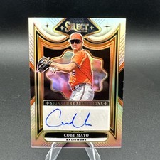 Panini Select 2025 Prizm Autograph Coby Mayo Baltimore SS-CM Baseball Card