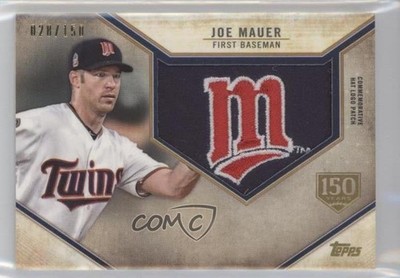 2019 Topps Retro Hat Manufactured Logo 150th Anniversary Joe Mauer Patch 13st
