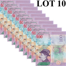 Venezuela 100 Bolivares 2018 P 106 UNC 1/10 Bundle Lot 10 pcs NR No Reserve