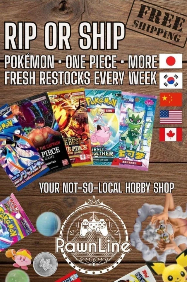 PAWNLINE - One Piece, Pokémon Cards & MORE eBay Live 🔥